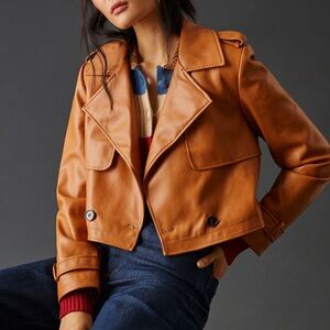 Avec Les Filles Faux Leather Jacket